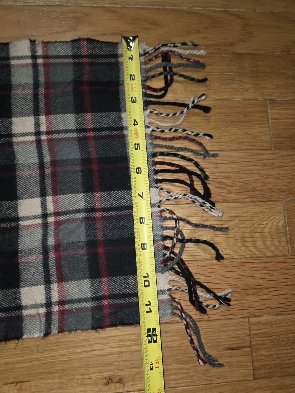 100% CASHMERE LONG SCARF TARTAN MADE IN SCOTLAND IMMACULATE
